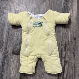 Baby Merlin's Magic Sleepsuit Small 3-6 mos Yellow Swaddle Transition Suit 12-18